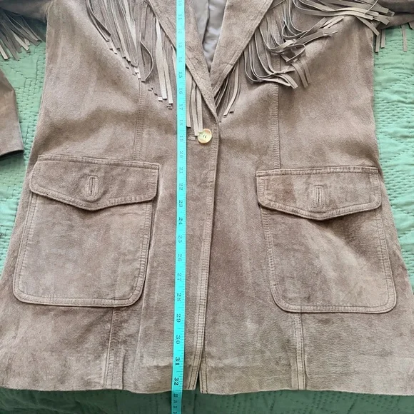 Vintage TOGETHER! Brown Suede Fringe Coat - Picture 7 of 10